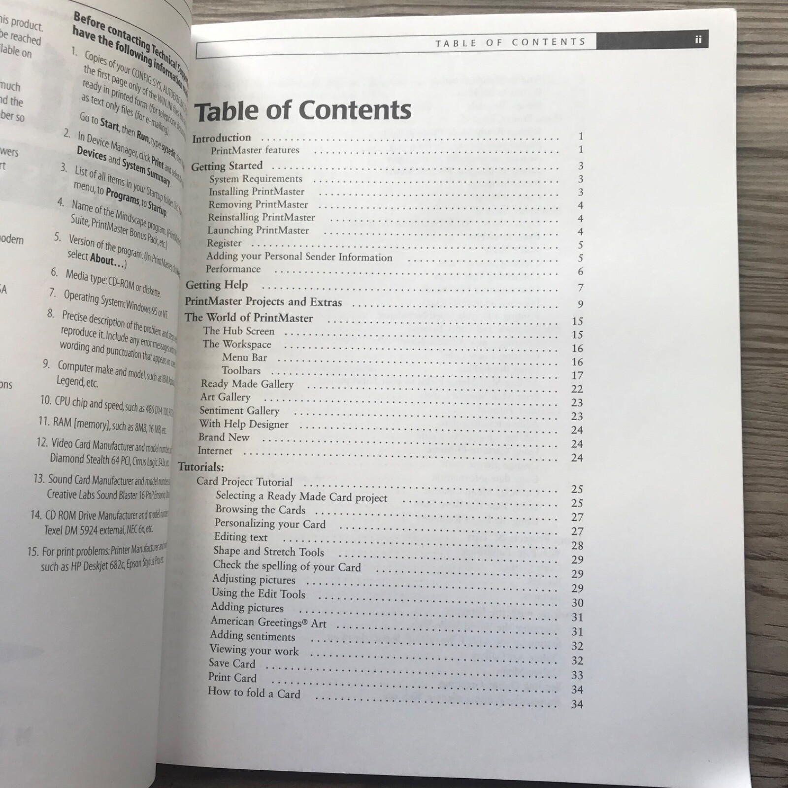 Printmaster User Guide 7.0 Paperback Manual Book Mindscape