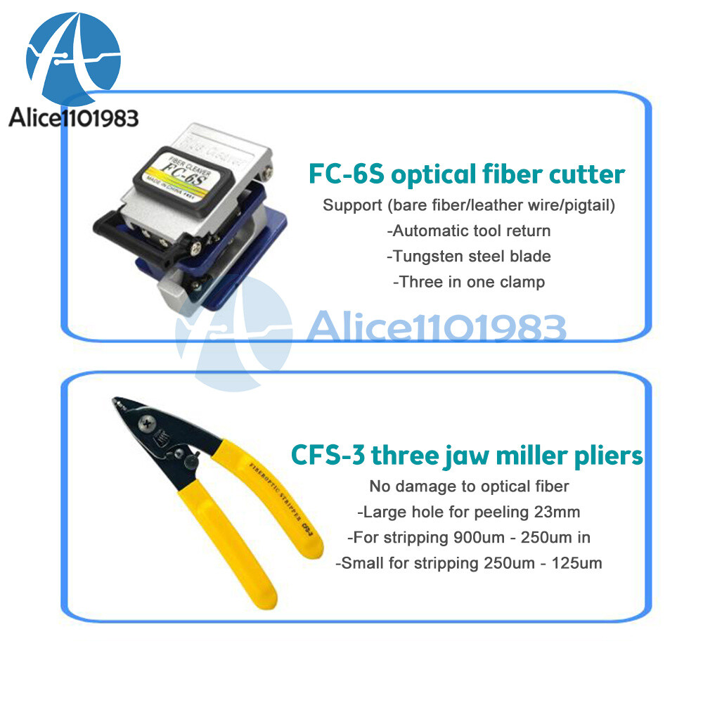 Fiber Optic Tool Kit -70~+10dBm Optical Power Meter Visual Fault Locator 10mw