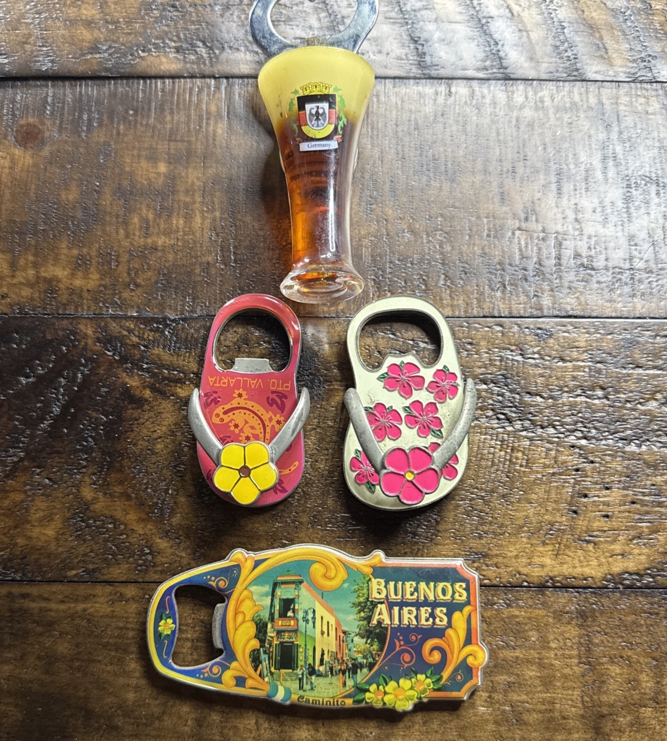 Lot of 4 Souvenir Beer Bottle Openers