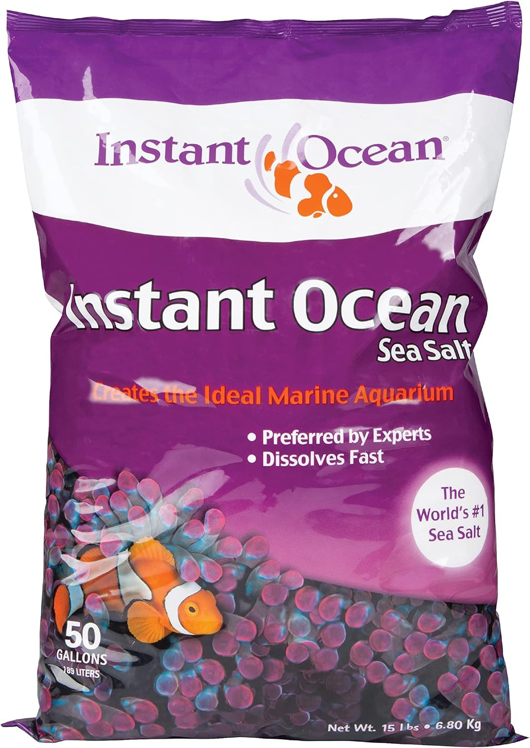 Sea Salt 50 Gallons, for Marine Aquariums, Fast Dissolving
