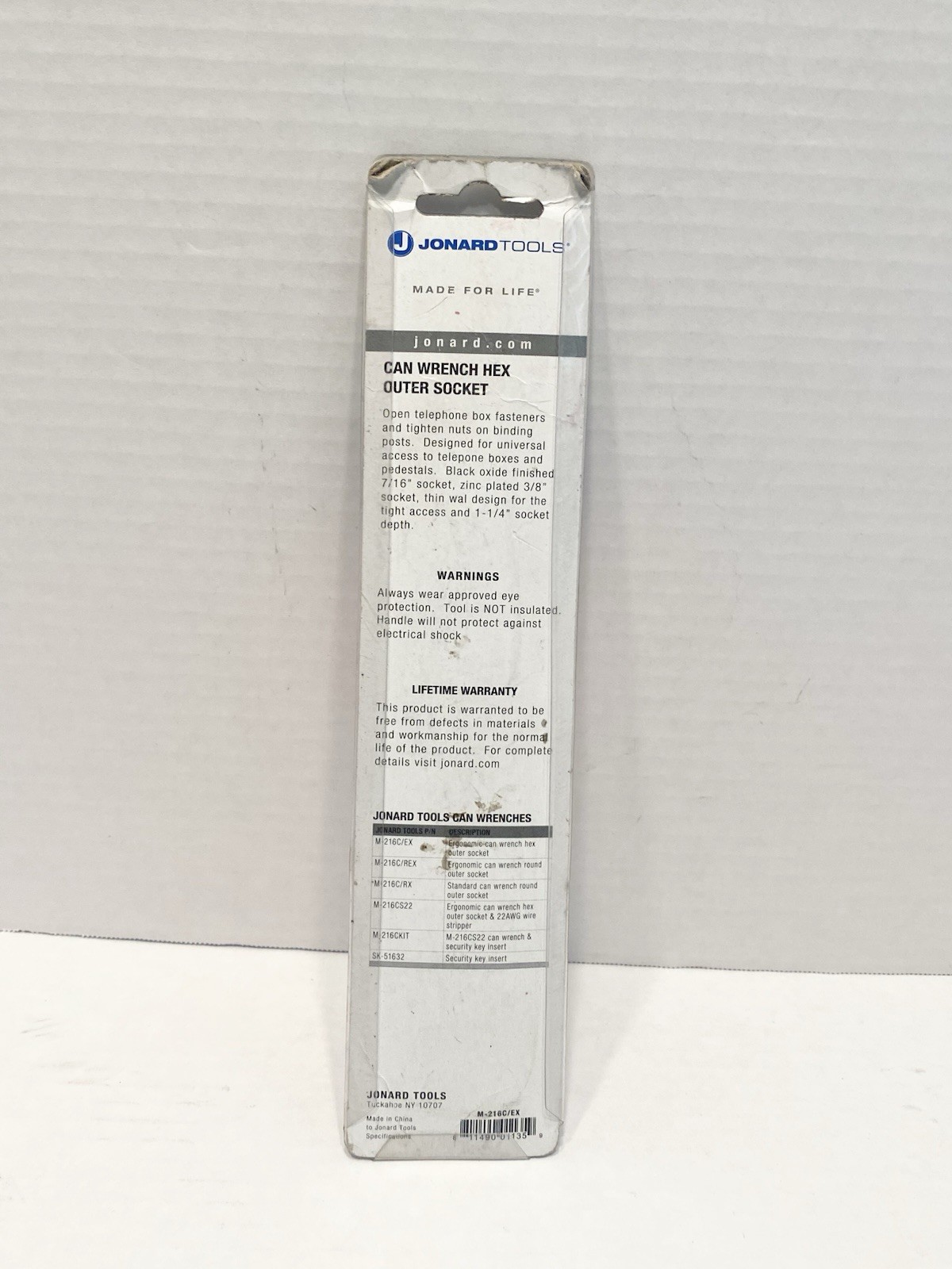 Jonard Tools M-216C/Ex Can Wrench, Ergonomic, Plastic