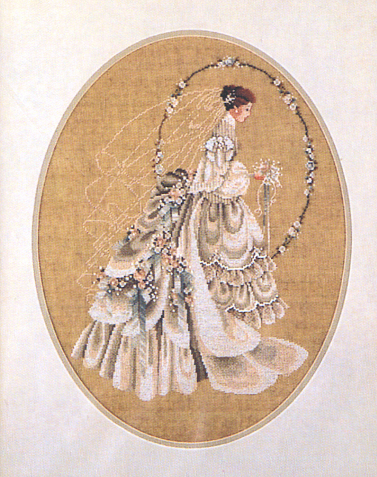 Cross Stitch Chart / Pattern ~ Lavender & Lace The Bride / Victorian Lady #LL9