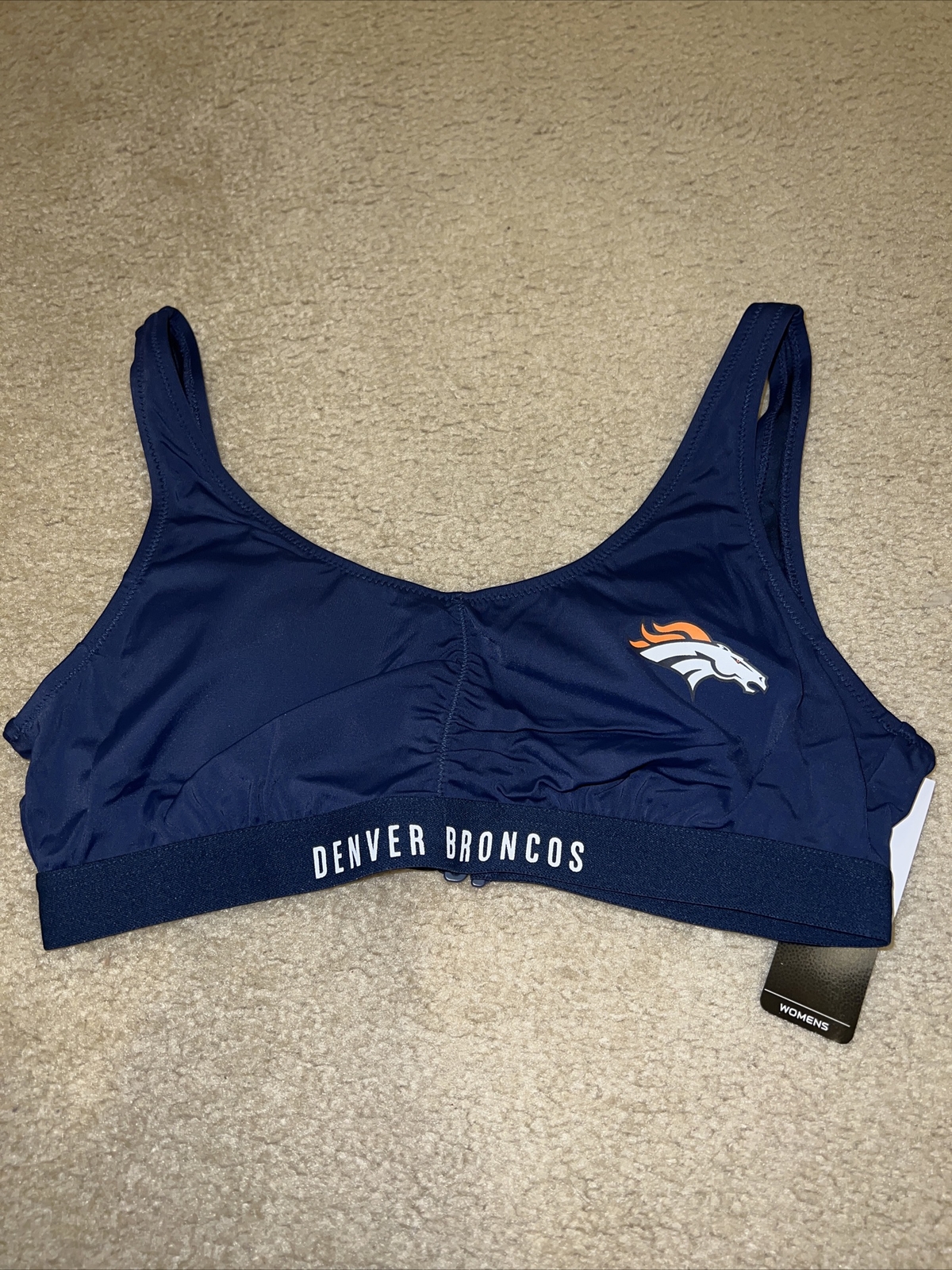 Denver Broncos NFL Apparel Swimsuit Top Blue  Women Sz XXL Brand New