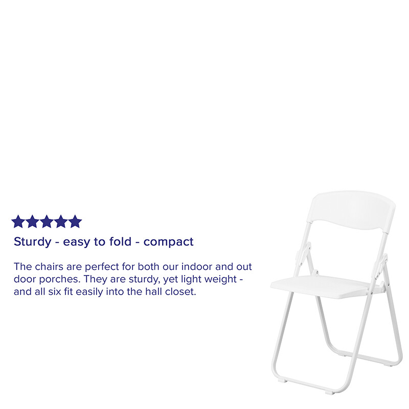 White Plastic Folding Chair