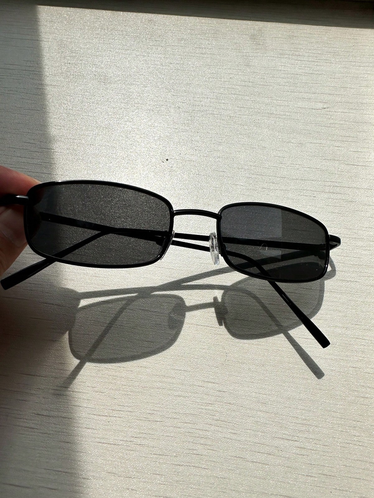 Mini Retro Square Metal Fashion Glasses, Y2K Red Black Punk Gold Style Sunglasse