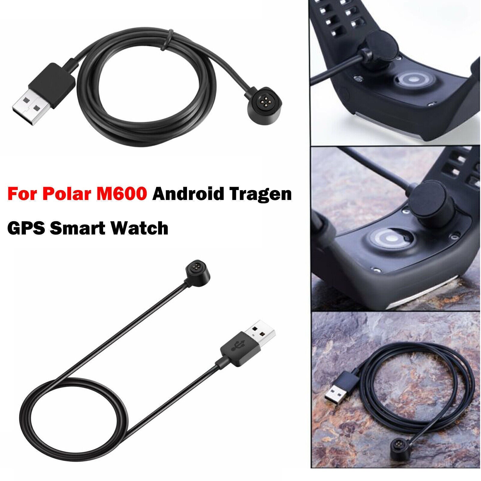For Polar M600 Sports GPS Smart Watch USB Charging Cradle Charger Cable Line Kit