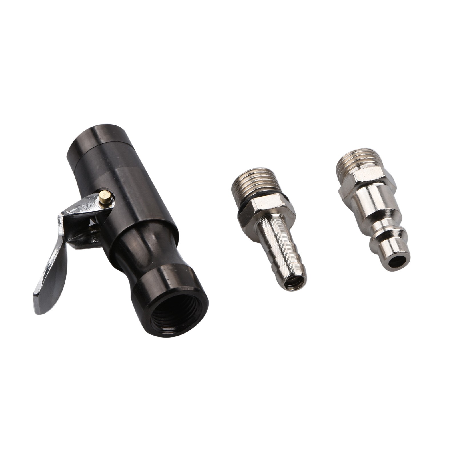 200PSI Tire Inflator Lock-on Air Chuck Dual-Jaw Compatible with Schrader Valve