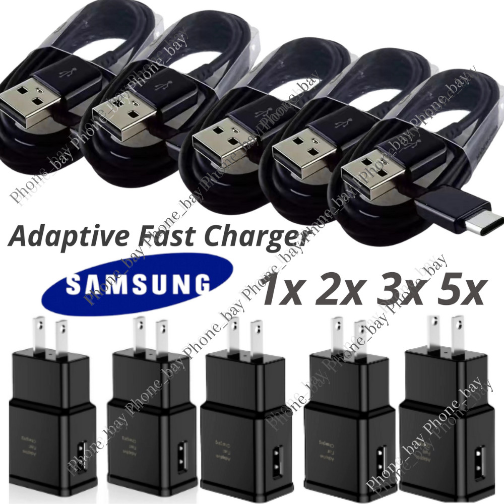 Fast Charging Wall Charger Type C USB Cable lot For Samsung Galaxy S8 S9 S10 S20