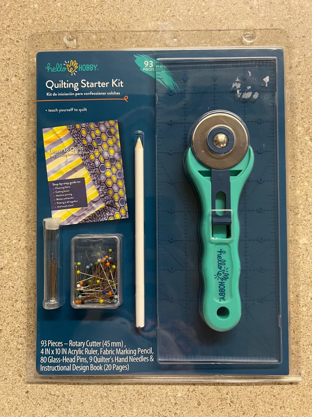 Hello Hobby Quilting Starter Kit 93 pieces New