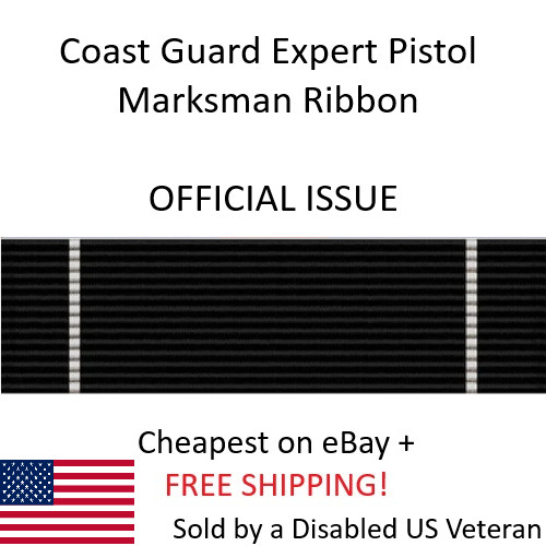 Coast Guard Expert Pistol Marksman Ribbon - OFFICIAL ISSUE