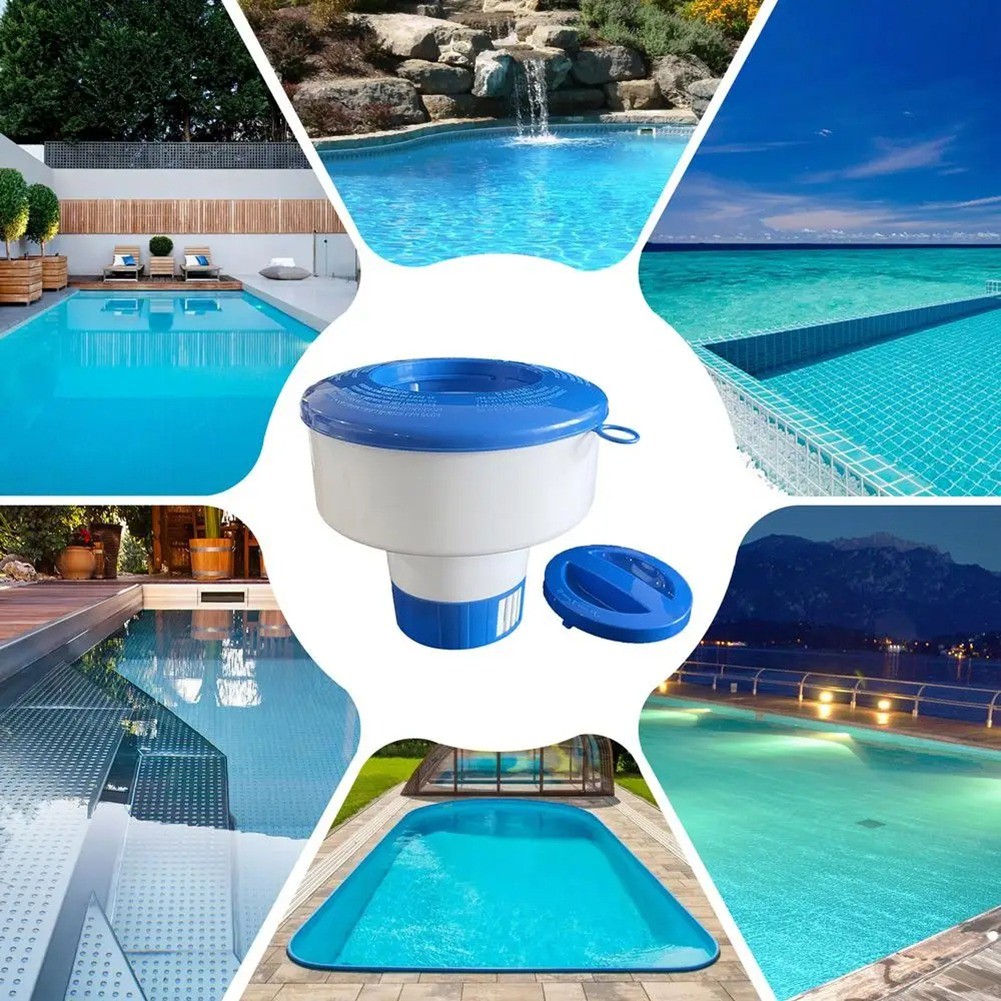 Pool Pill Dispenser 7 Inch Pool Tablet Floater Folding Holder with Pull 7314
