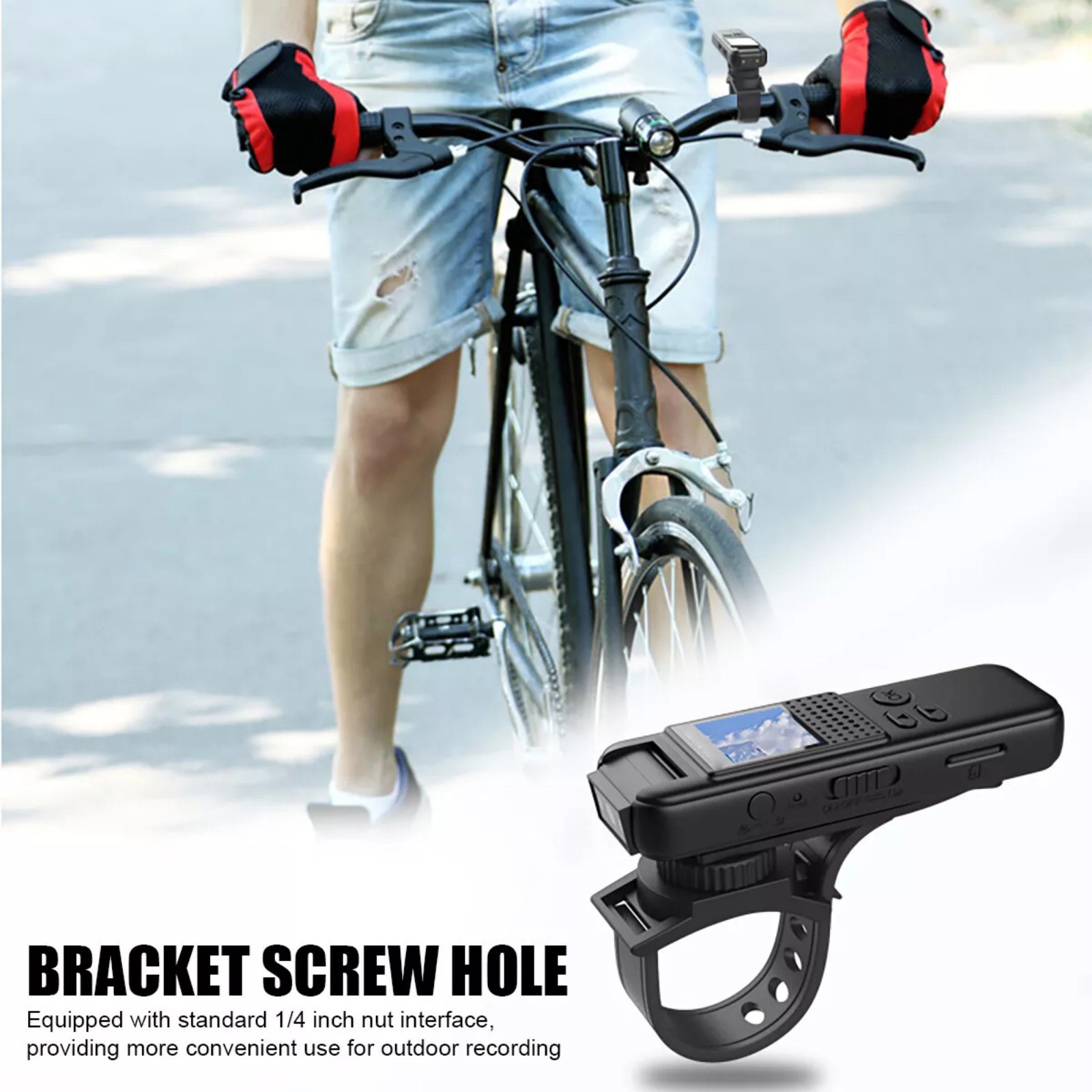 HD 1080P Camera W/0.9" LCD Screen 3-4H Playtime Multifunctional Installation