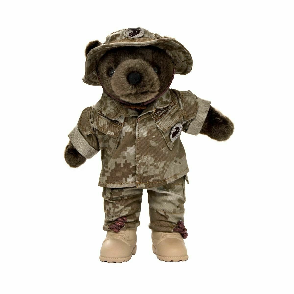 US Marine Corps (USMC) Desert Camo 10in Mini Male Teddy Bear