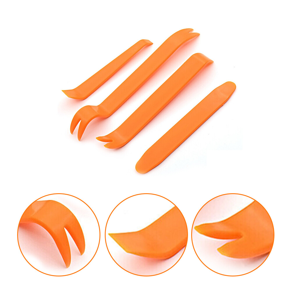 4PCS Plastic Auto Trim Removal Tools Panel Door Dashboard Fastener Clips Audio
