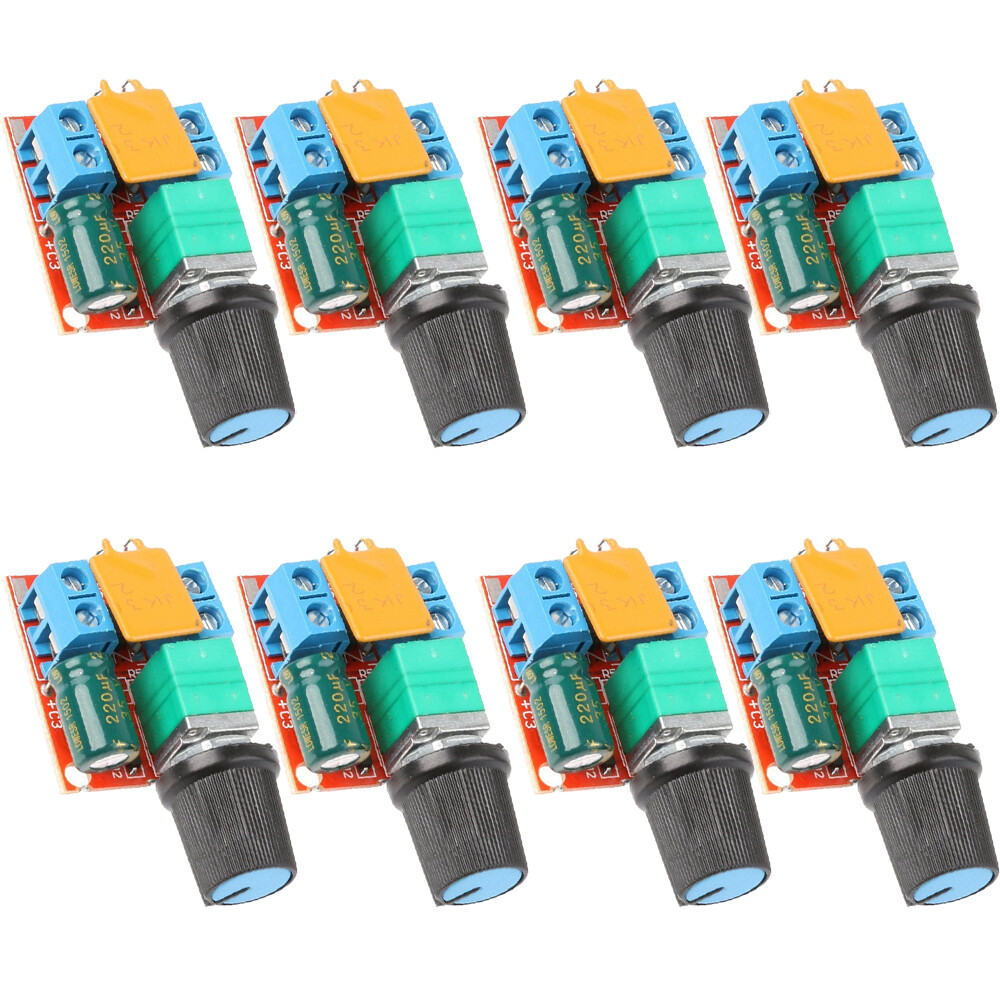 8X Mini Dc Motor PWM Speed Controller 3v-35v Speed Control Switch LED Dimme