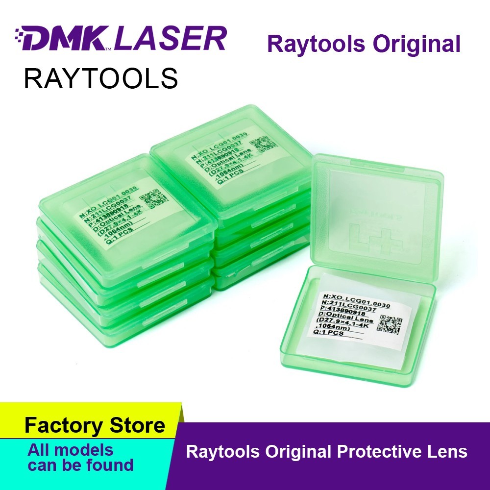 Raytools 10Pcs 27.9*4.1mm 37x7 Protective Windows Protective Lens for Fiber Head