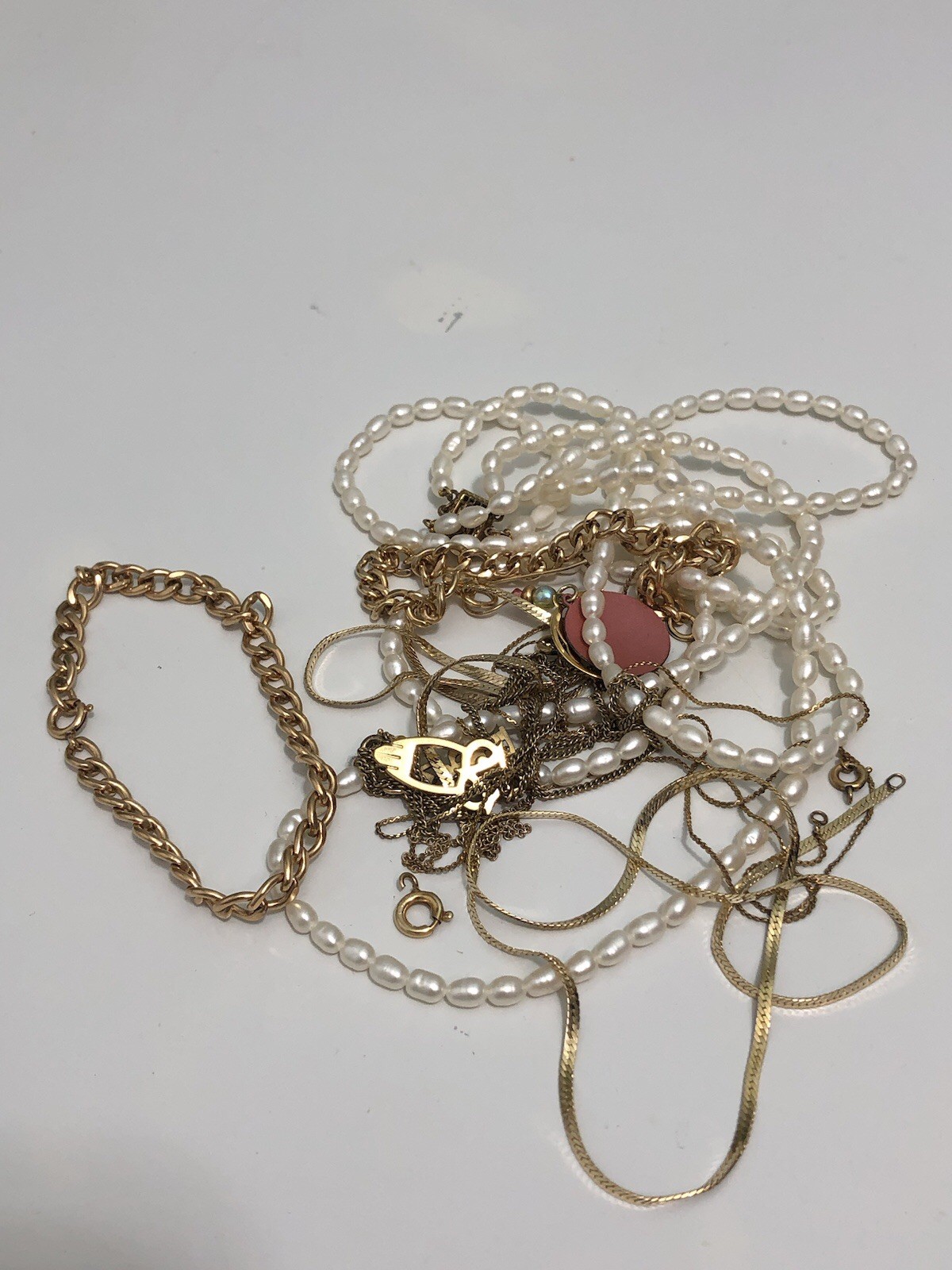 Scrap   Gold Filled Mixed Scrap Lot W/ Stones