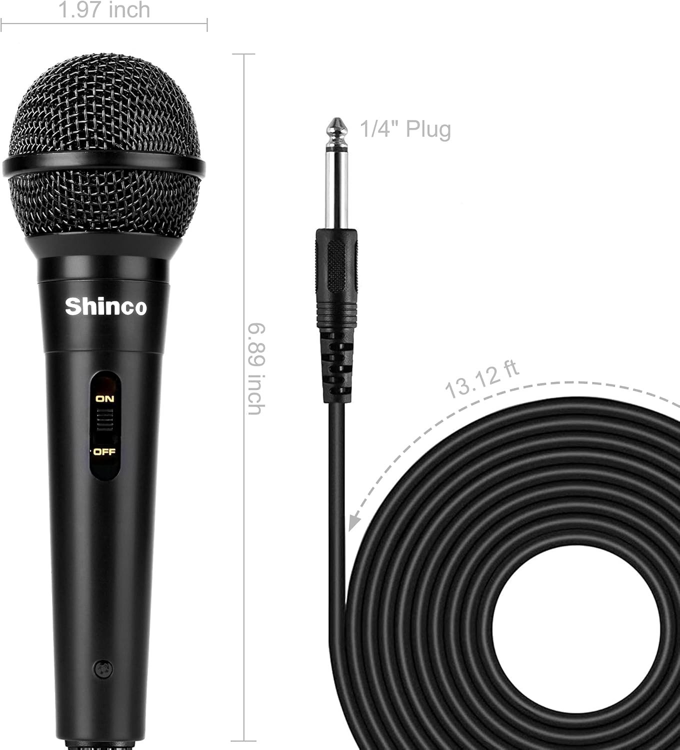 Handheld Mic, Cardioid Vocal Dynamic Microphone wi
