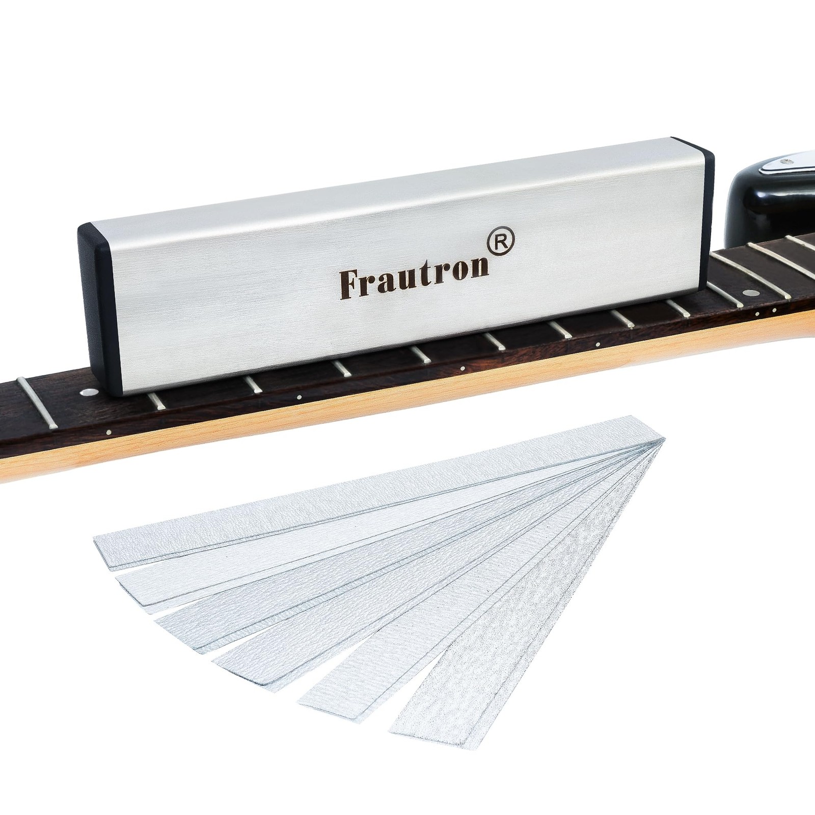 Frautron Stainless Steel Fret Leveler Sanding Beam, 8 Inch (200mm) Fret Leveling