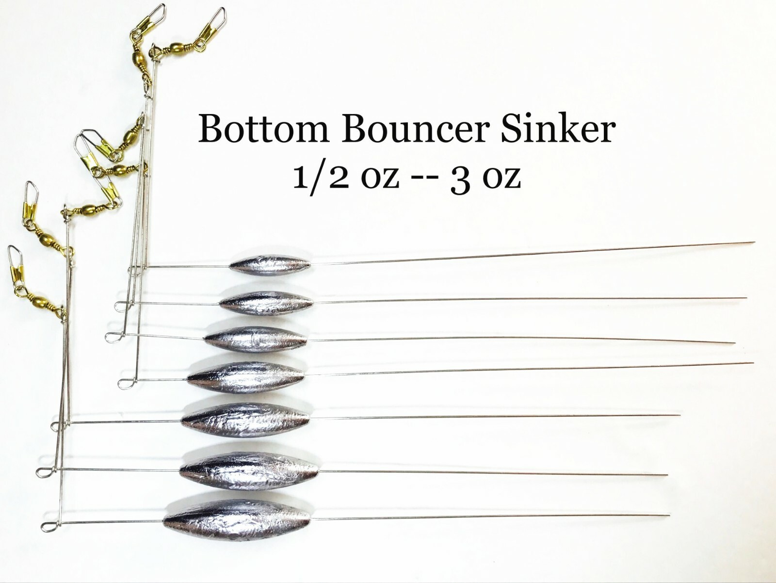 2 Pcs Bottom Bouncer Sinker Fishing Sinkers