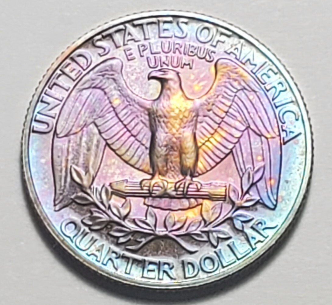 TONED 1987 S WASHINGTON QUARTER PROOF UNC #C3683