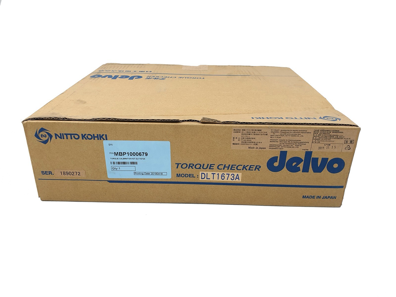 Nitto Kohki DLT1673A Torque Checker Calibration
