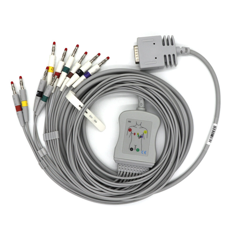 Fit For BURDICK 10Lead ECG/EKG Cable AHA Banana4.0 FDA Approved, EK10 E350 ELITE