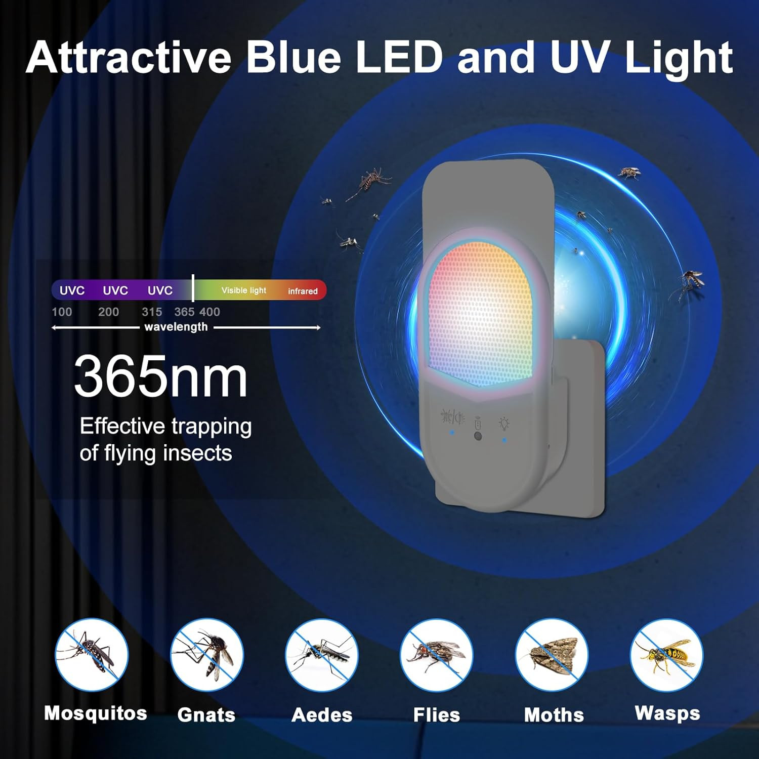 Flying Insect Trap, Remote & Touch Control Fly Trapper, Plug-in Mosquito Kill...