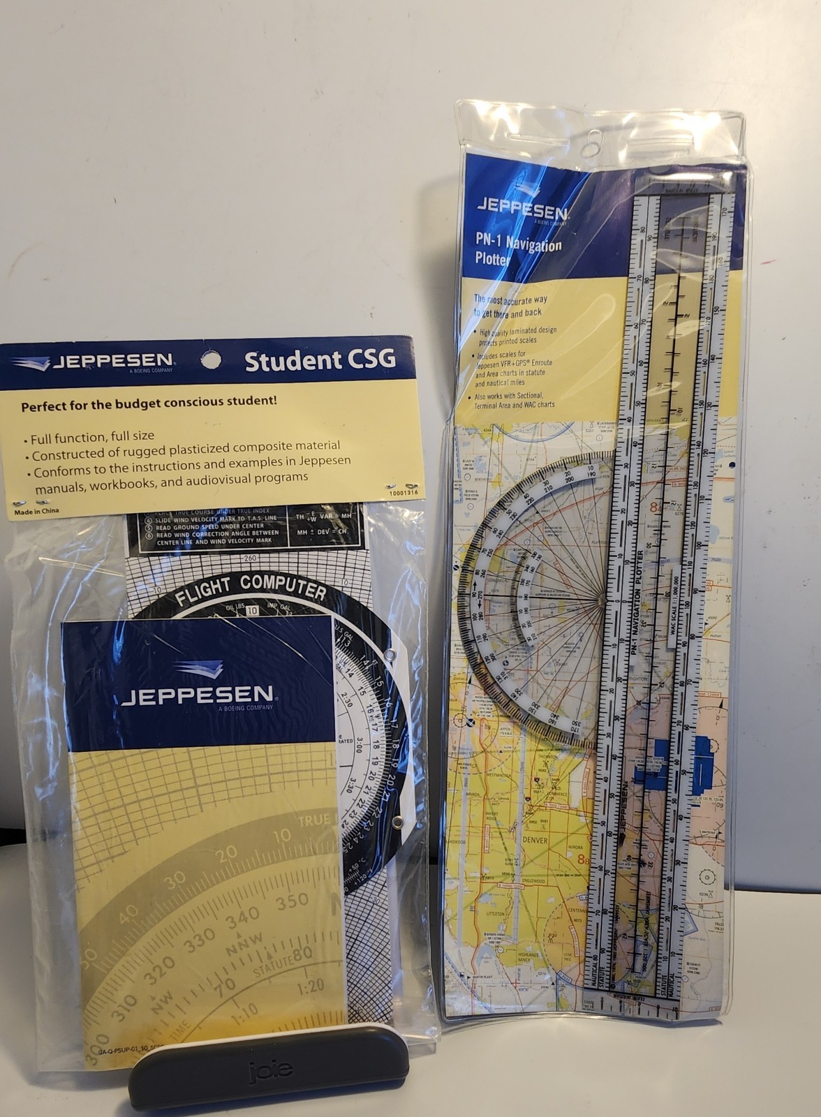 Jeppesen Flight computer. (Student) & PN-1 Navigation Plotter. PRE-OWNED.