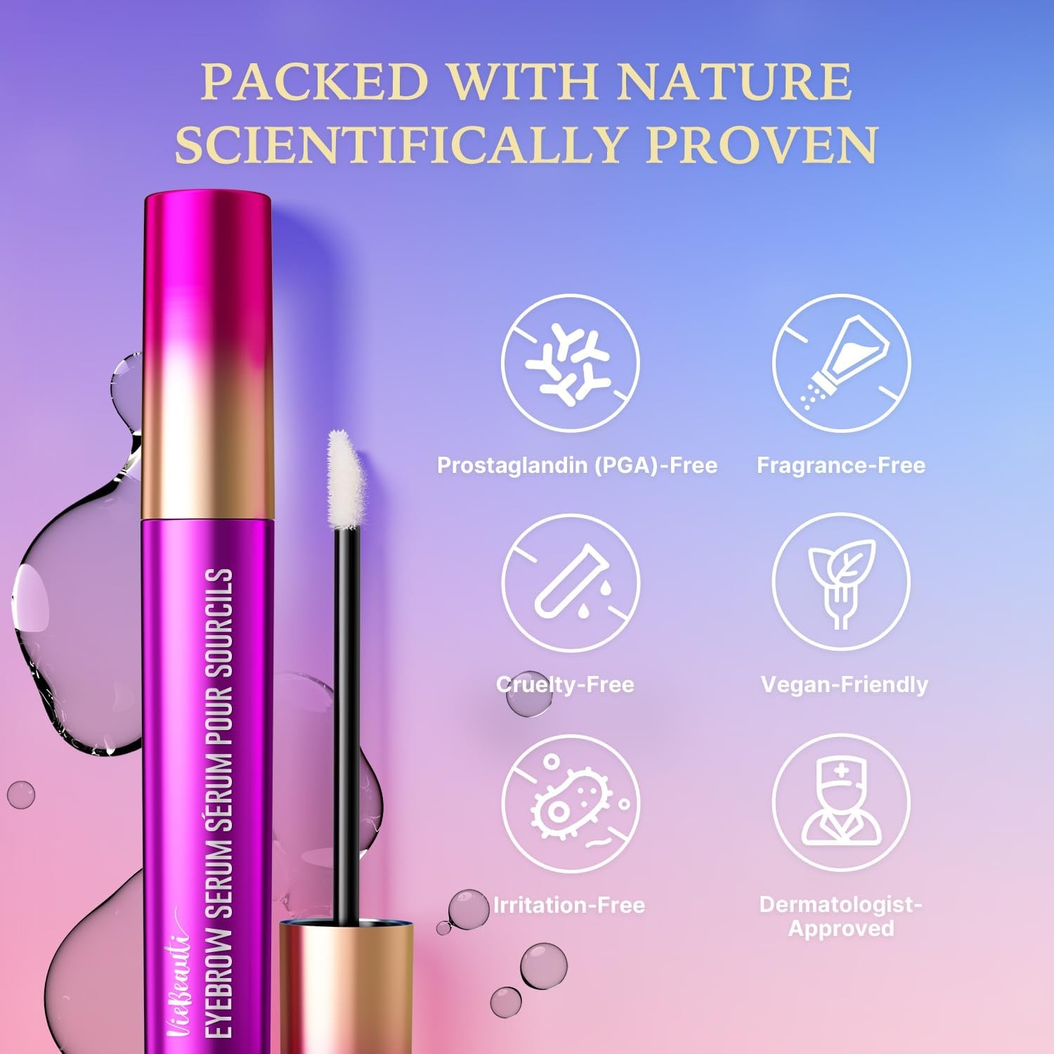 Eyebrow Growth Serum, Fuller Thicker Brows, 3mL