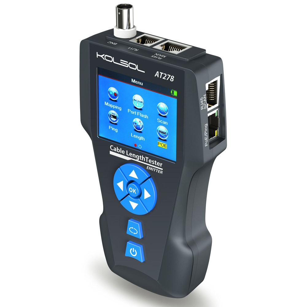Network Cable Metal Tester TDR Multi-functional Tracker RJ45 RJ11 BNC PING POE