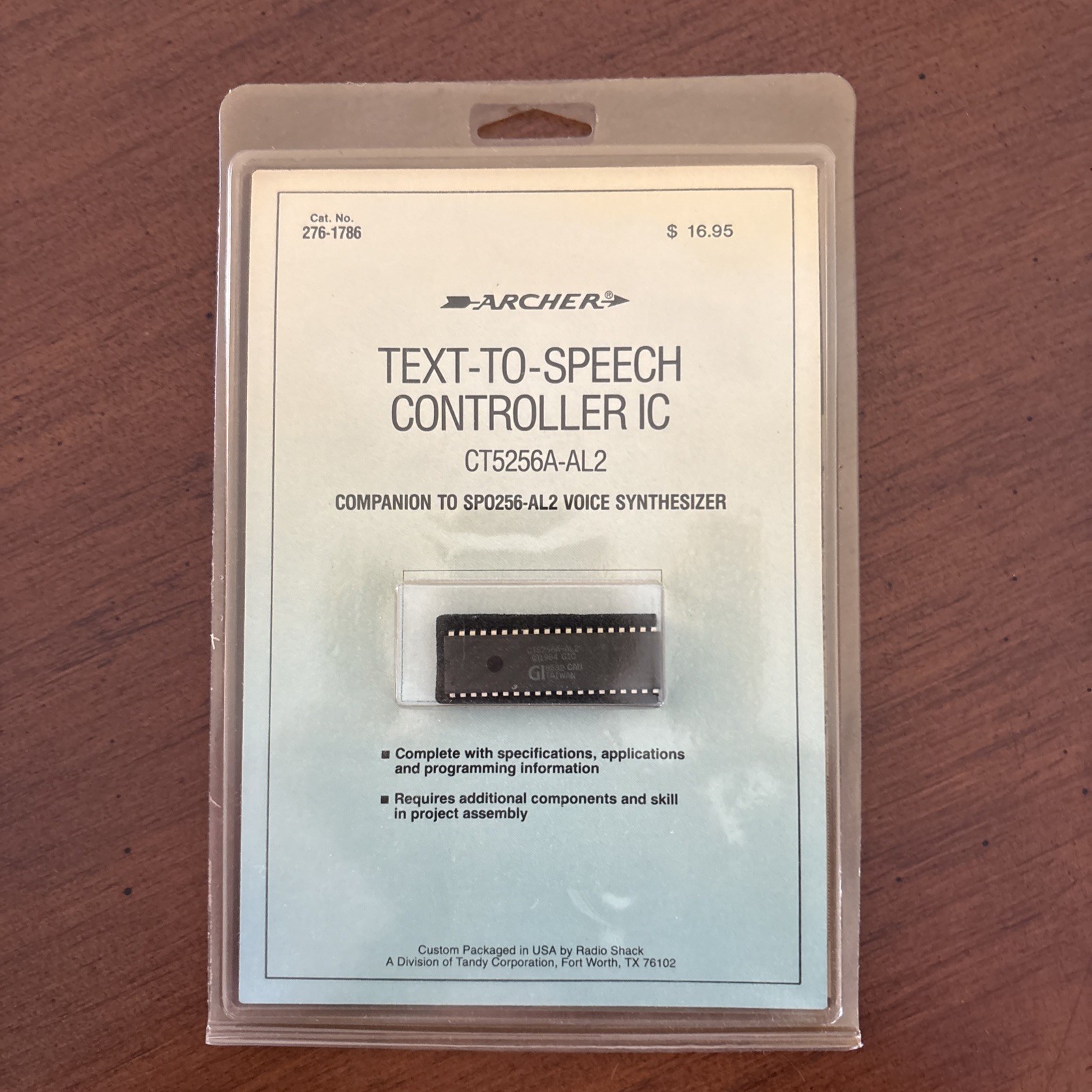 Archer Radio Shack Text to Speech Controller IC 276-1786 CT5256A-AL2