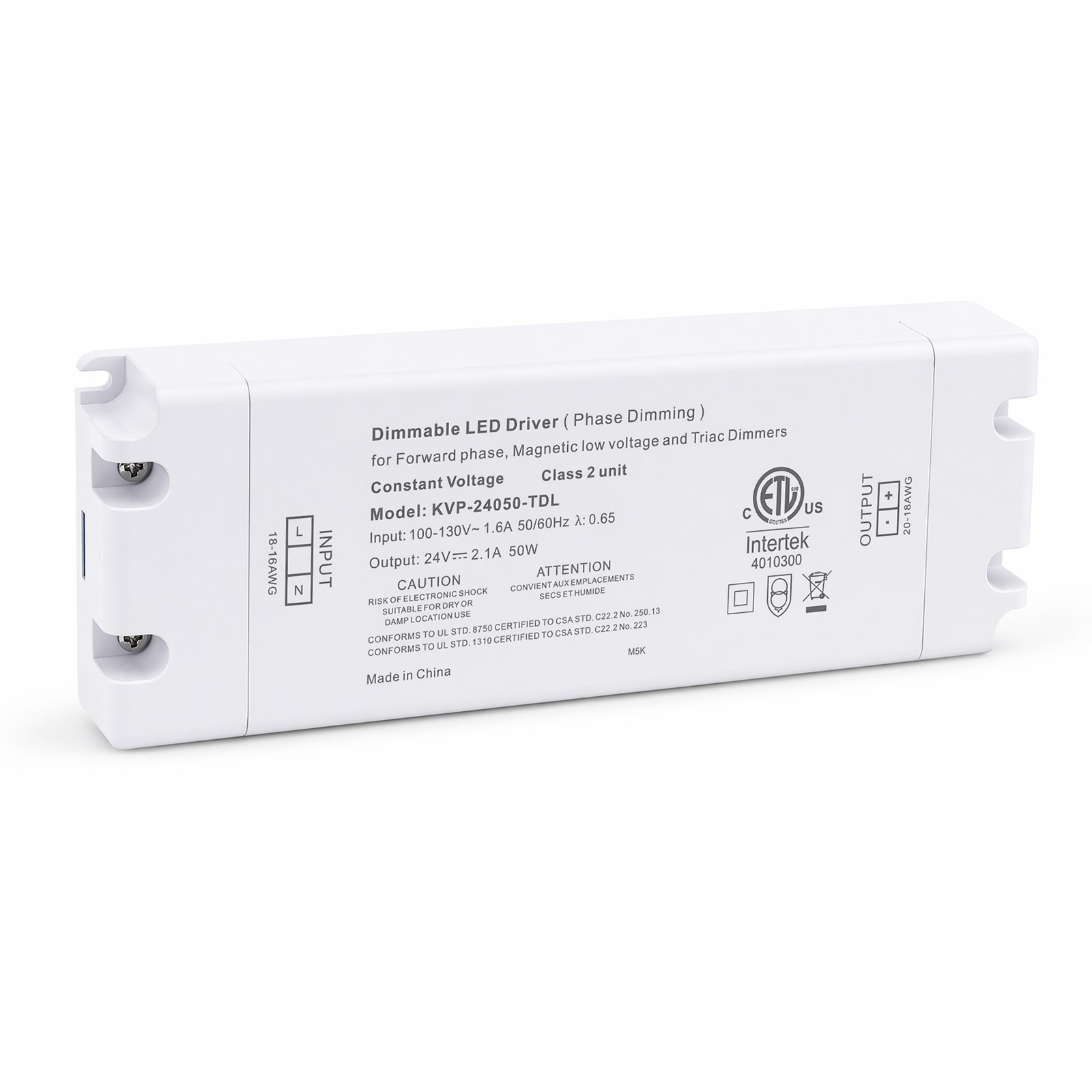 AC to DC Transformer 24V Triac Dimmable Driver,Power Supply 50W for LED Lighting