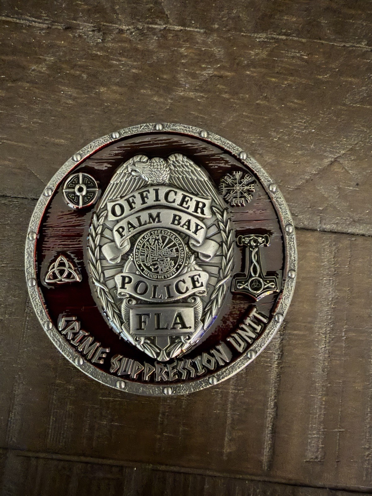 NEW Palm Bay Police CSU Shield and Ax Law Enforcement Challenge Coin