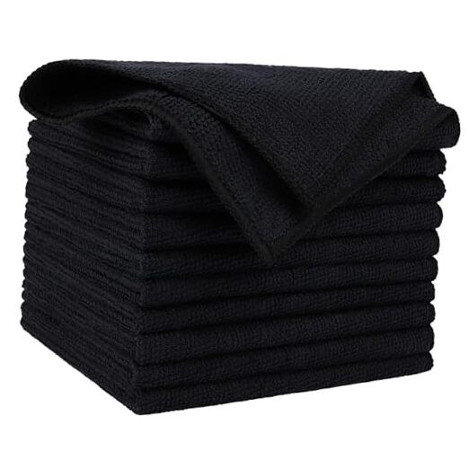 Microfiber Cleaning Cloth Microfiber Towels for Cars, Premium Wash 10PK Black
