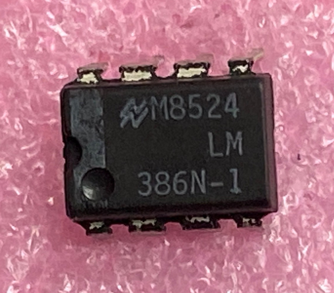 National LM386N-1 low power audio amplifier w/internal gain Integrated Circuit
