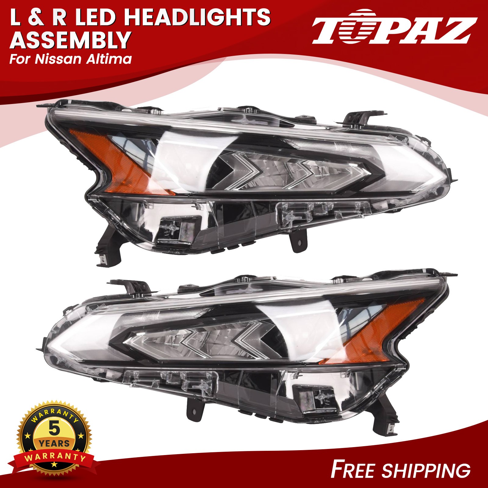 LED Headlights Left & Right For Nissan Altima 2019-2022 260606CA5B + 260106CA5B