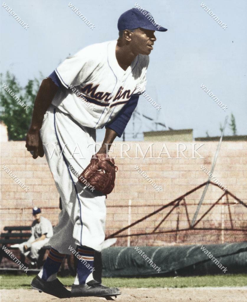 EL319 Satchel Paige Miami Marlins Baseball 8x10 11x14 16x20 Colorized Photo