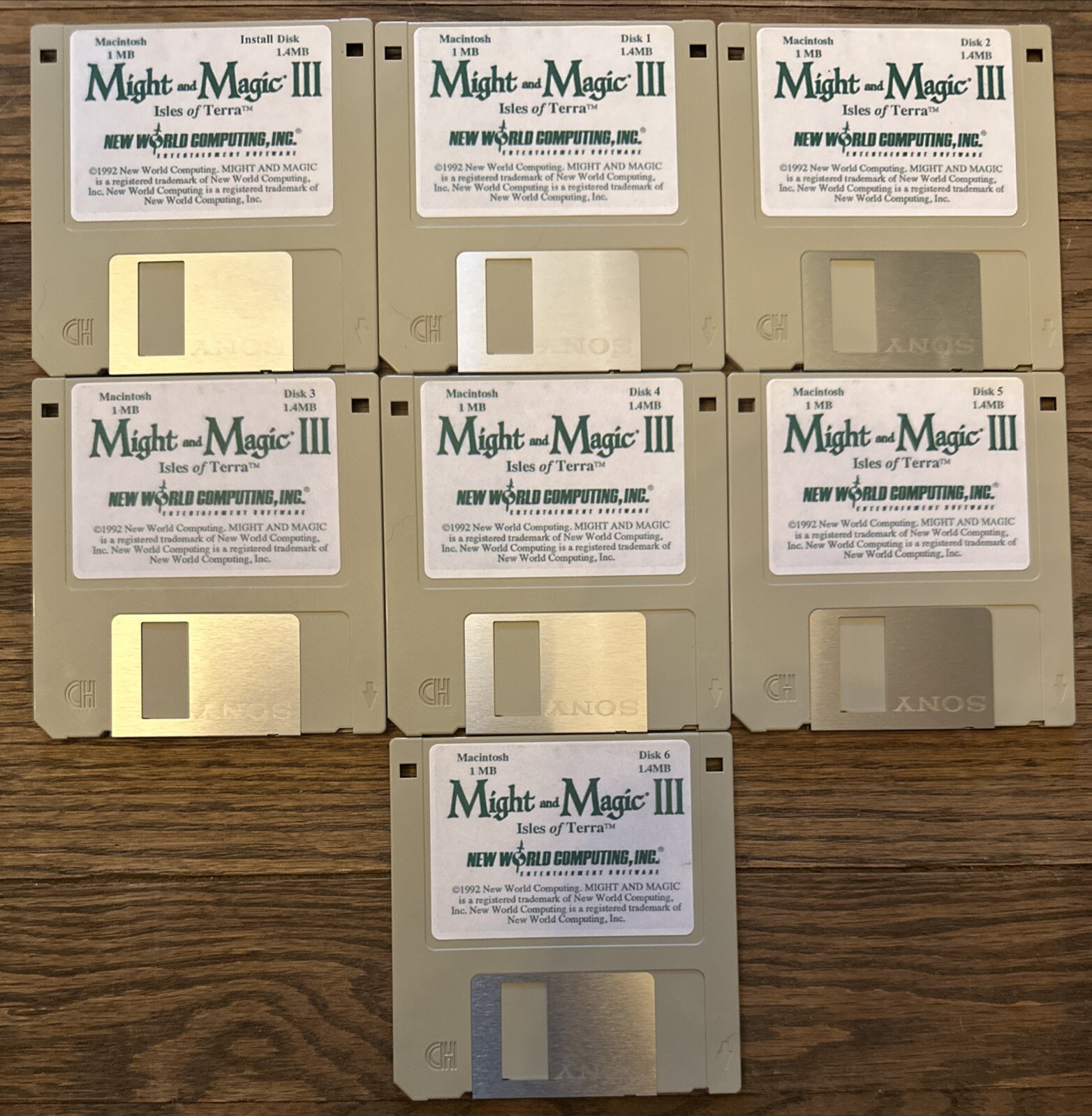 Vintage Apple Computer Macintosh Might & Magic III Game On New 1.4mb Disks