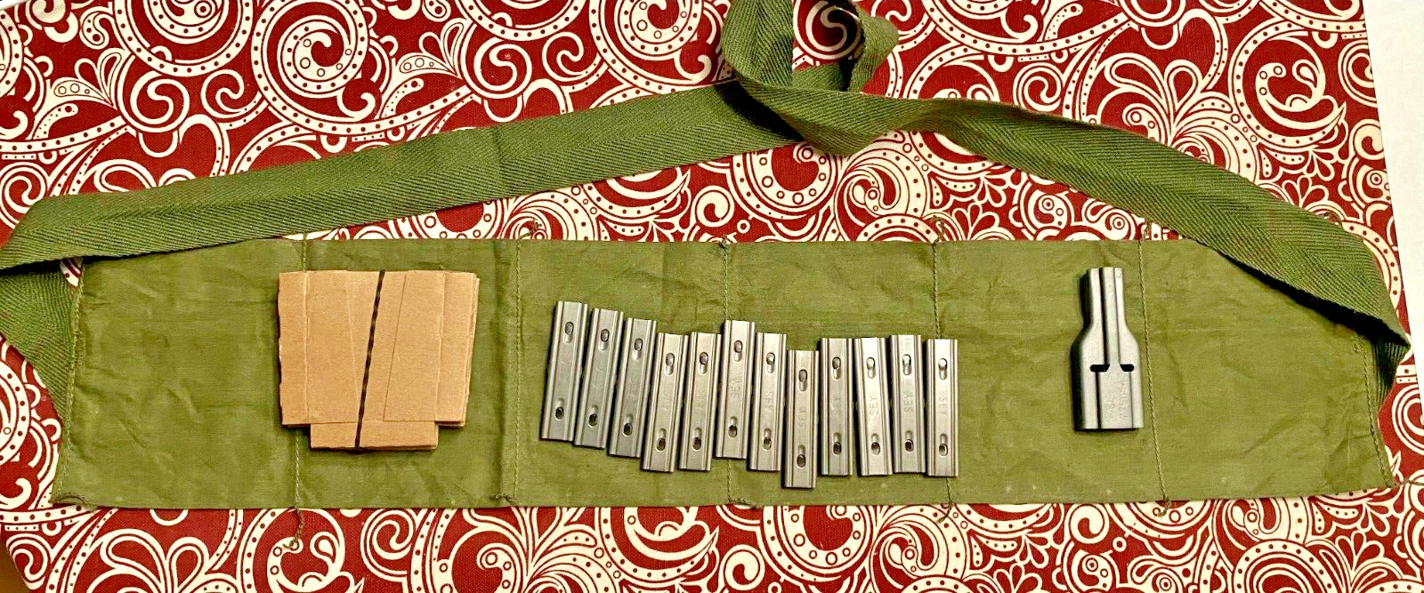 OG U.S. Military Surplus 7.62 MM SEY Bandolier Repack Kit w/Spoon + Clips