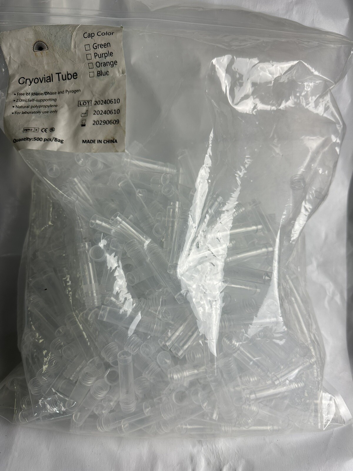 Cryovial Tube 2.0ml Tube  500pcs See Description