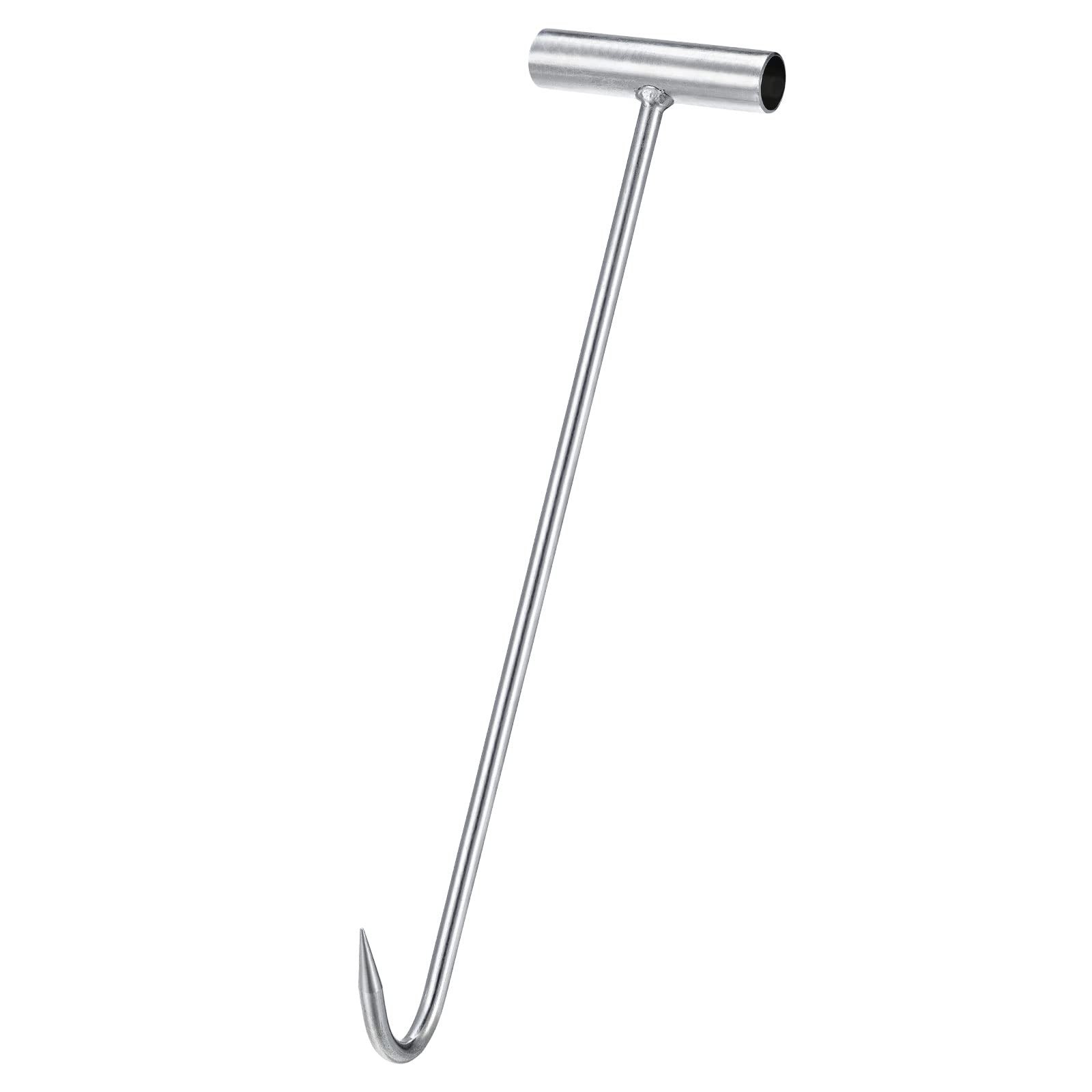 uxcell T-Handle Meat Boning Hook, Galvanized T Hooks for 16 Inch, Silver Tone