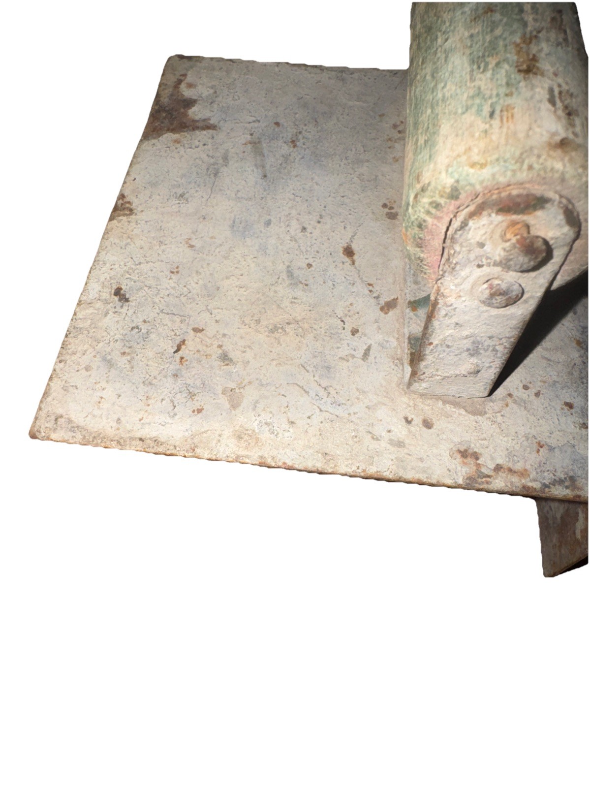 5.5”x3.5” Vtg Plastering Curb Trowel Great Patina & Wooden Handle Missing Screw