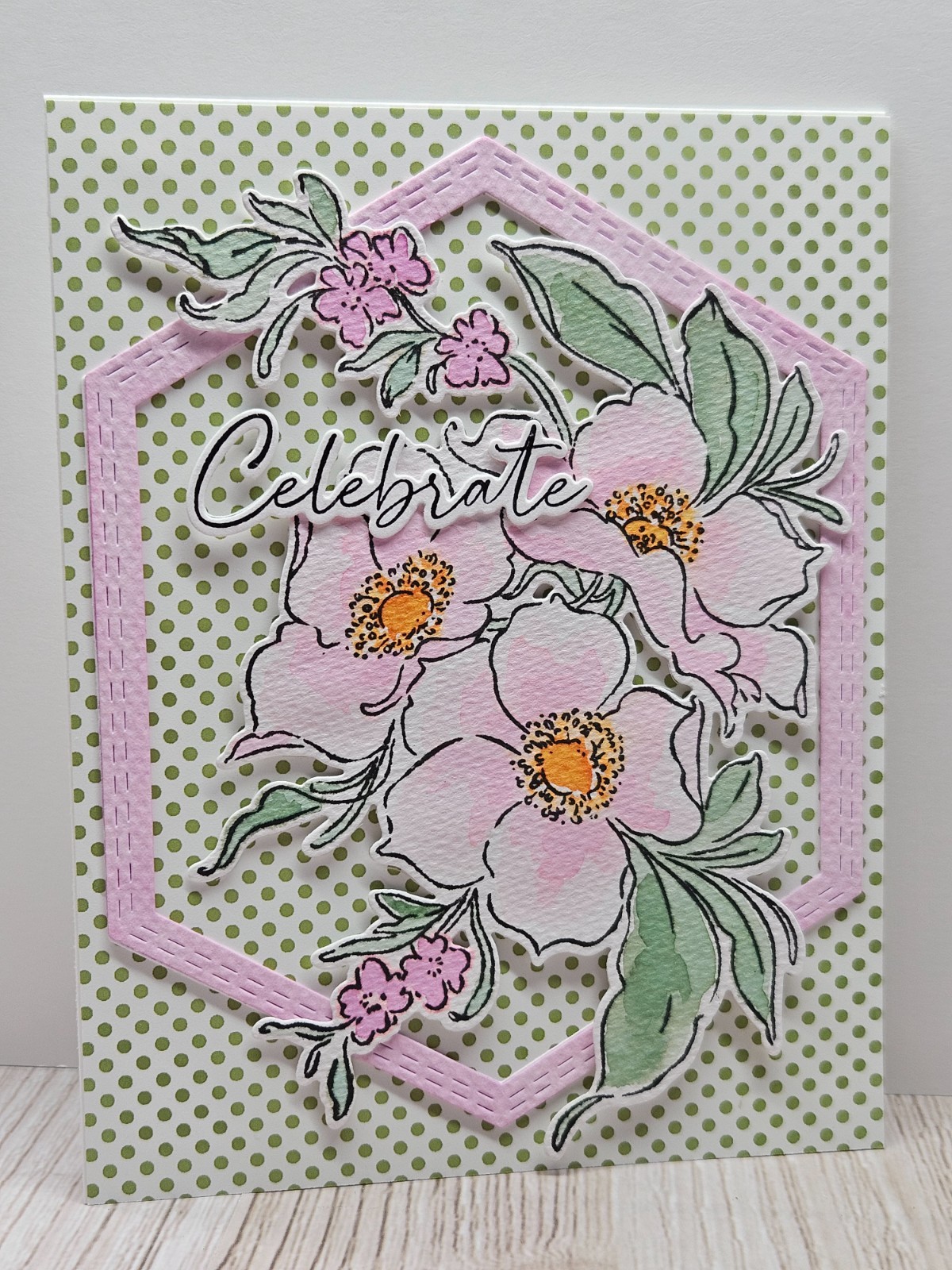 Handmade Greeting Card Keepsake Quality ocbrandy birthday celebrate pink