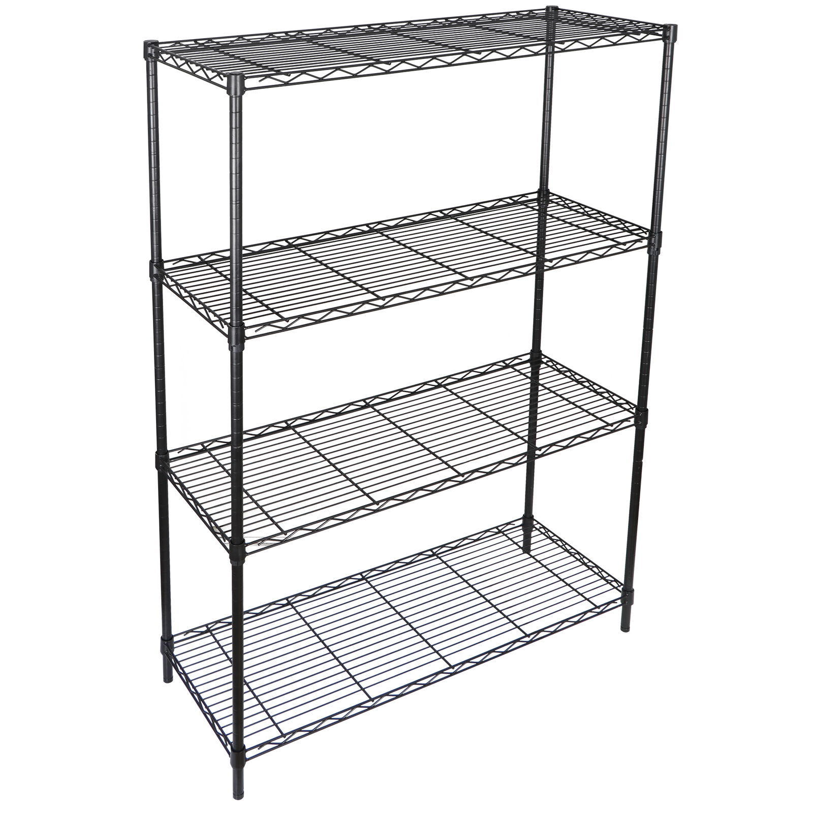 4 Tier Steel Wire Shelf Rack Storage Shelving Unit Book Shelf Save Space
