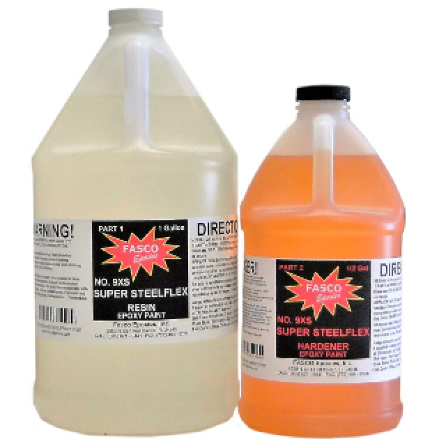 Fasco Epoxies 9XS Super Steelflex (Clear) - Epoxy Coating - 1.5 Gallon Kit