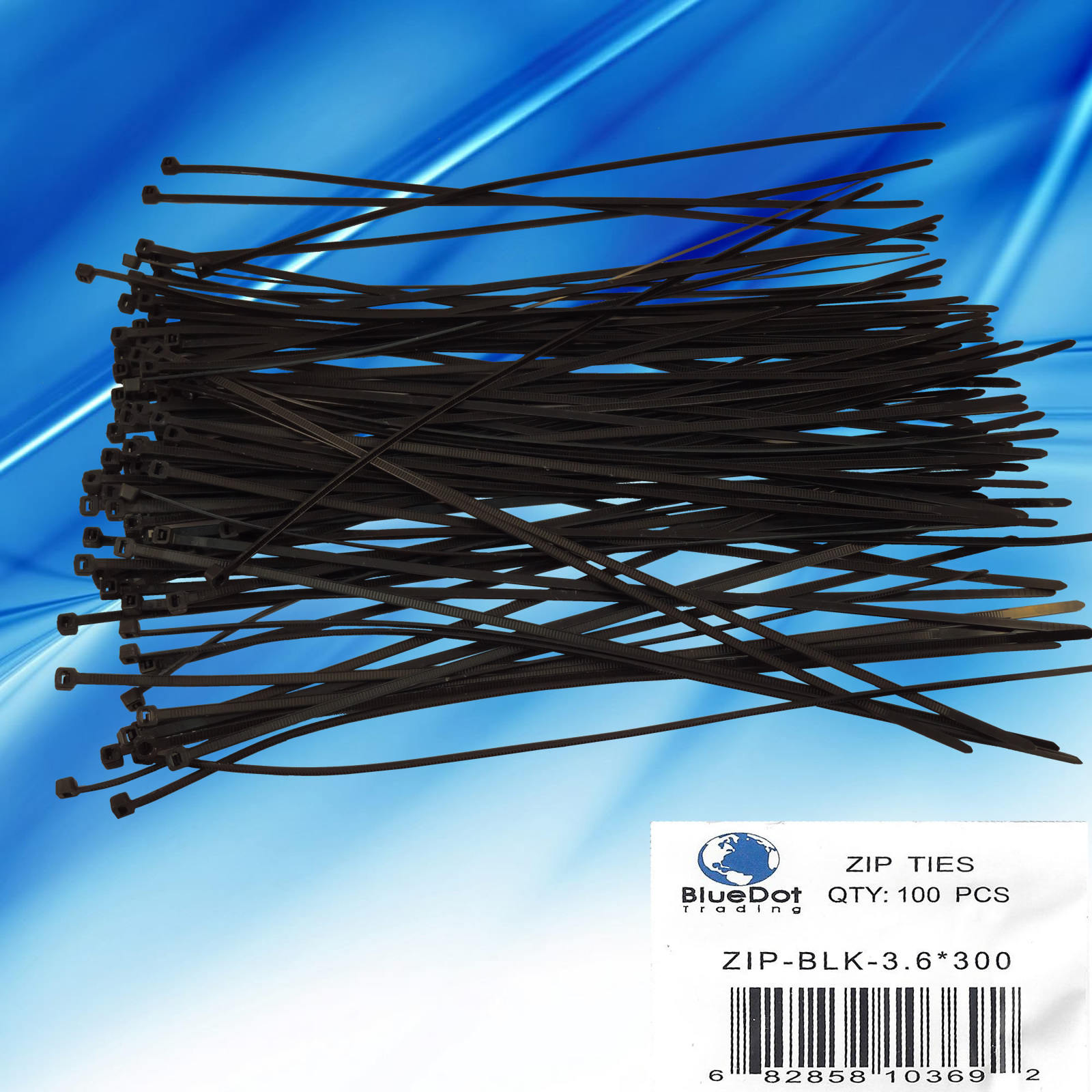 100 PCS Pack BLACK 12" inch Network Nylon Cable Cord Wire Tie Strap 40 Lbs Zip