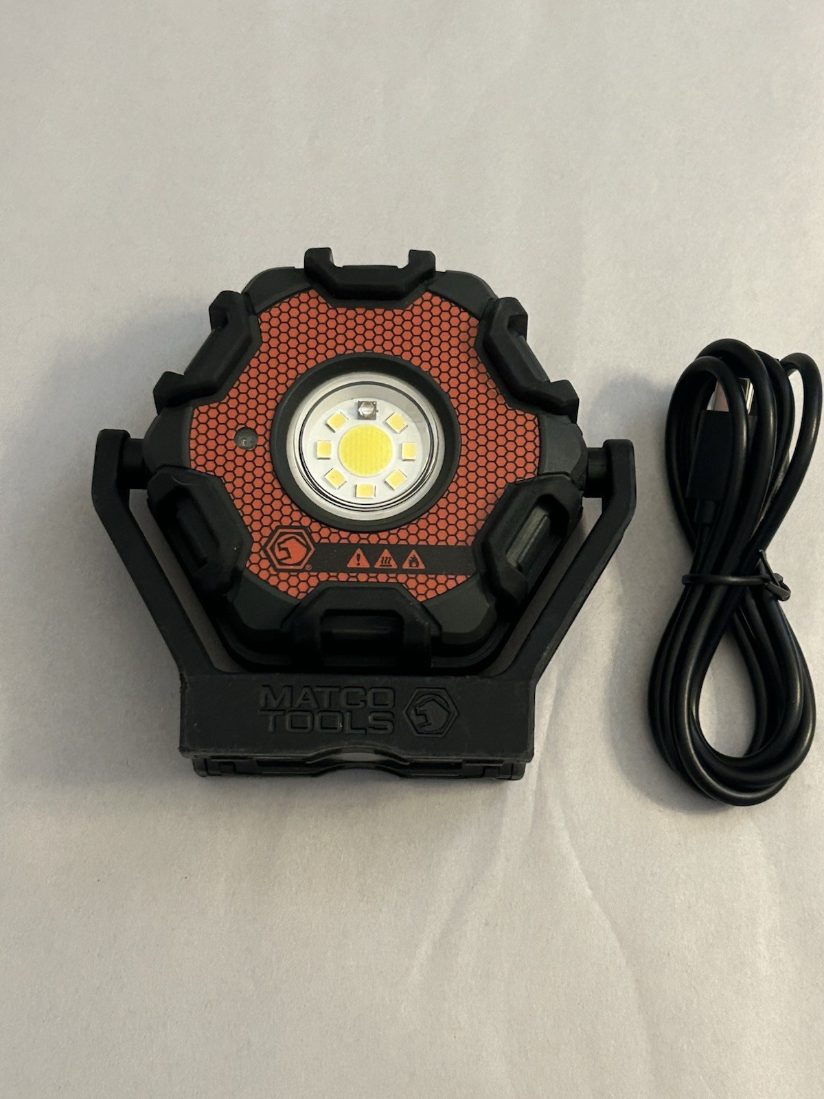 Matco Tools Rechargeable Orange Flood Light 1000 Lumens with Uv Light