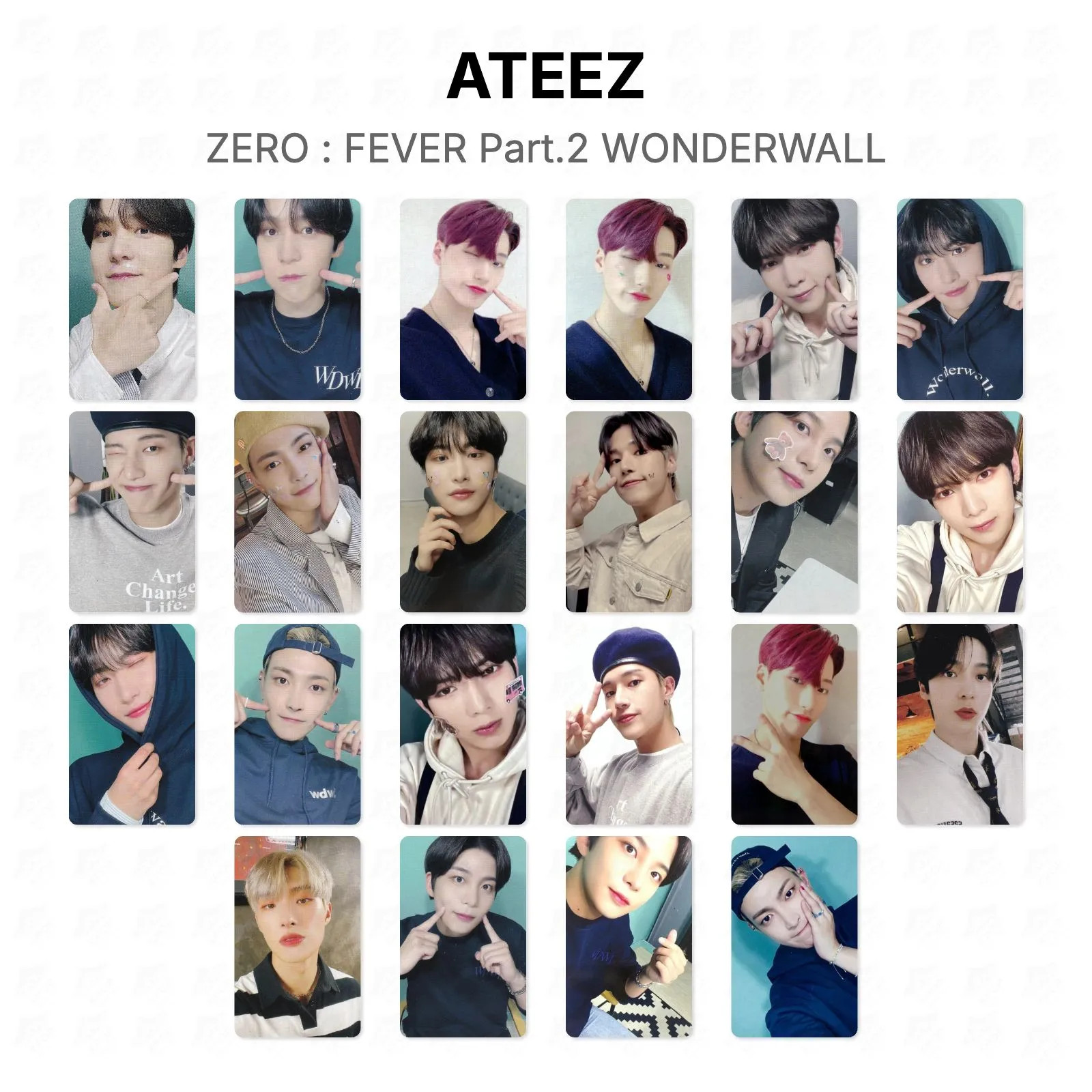 ATEEZ ZERO : FEVER Part.2 WONDERWALL Official Photocard KPOP Special Gift