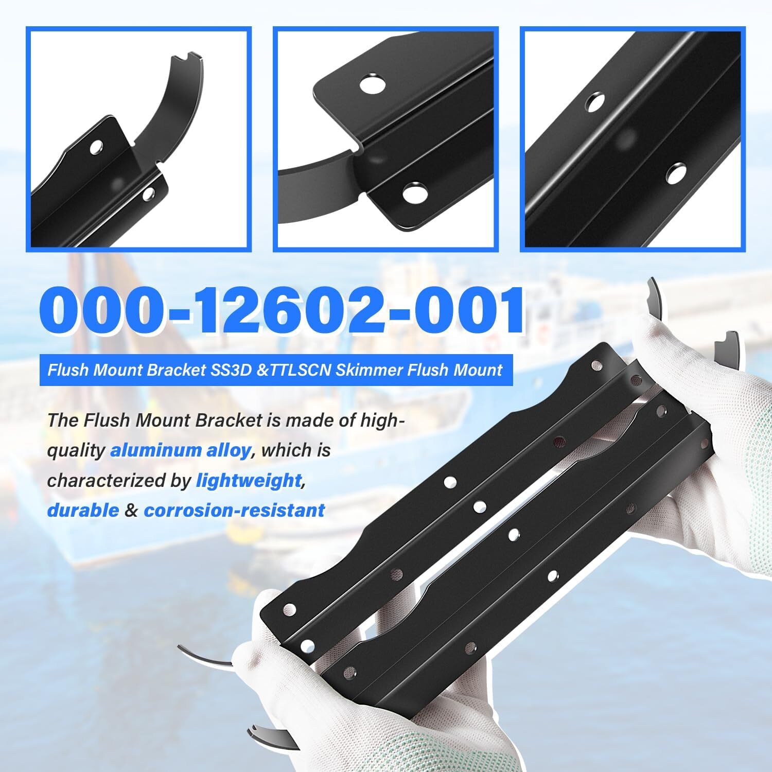Flush Mount Bracket for Lowrance SS3D Skimmer Flush Mount for StructureScan 3D
